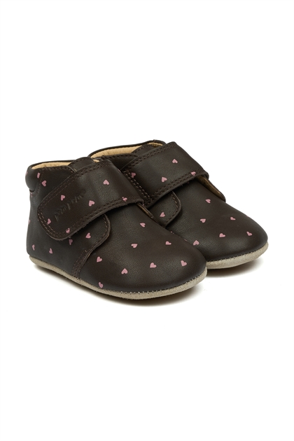 PomPom Hjemmesko Beginners Velcro - Heart